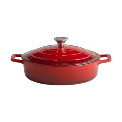 Afbeelding van APS Bräter mit Deckel &quot;5 STARS&quot;, Pan + steelpan, Rood