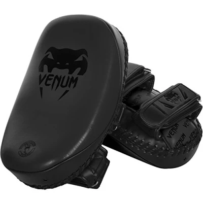 Afbeelding van Venum Light Kick Pads Skintex Leer Zwart op