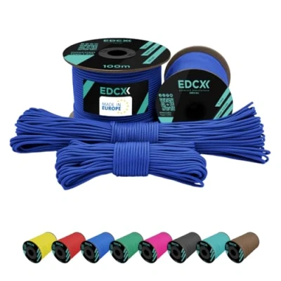 Afbeelding van EdcX Paracord 275 2 mm (15, 30, 50 en 100 m) 100% nylon 3 strengen verkrijgbaar in vele kleuren koningsblauw 15 m