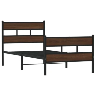 Afbeelding van Bedframe met hoofdbord en voetbord zonder matras 90x190 cm