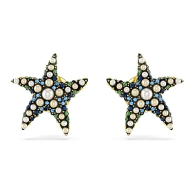 Afbeelding van Swarovski dames Idyllia oorstekers verguld in de kleur Goud