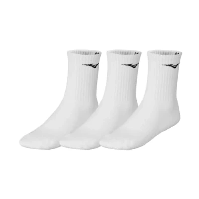 Afbeelding van Mizuno Training 3p sokken, uniseks, wit/wit, S, wit/wit.