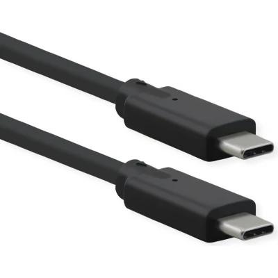 Afbeelding van ROLINE USB 3.2 Gen 2x2 Kabel, PD 20V5A, Emark, C C, M/M, 20Gbps, zwart, 1 m
