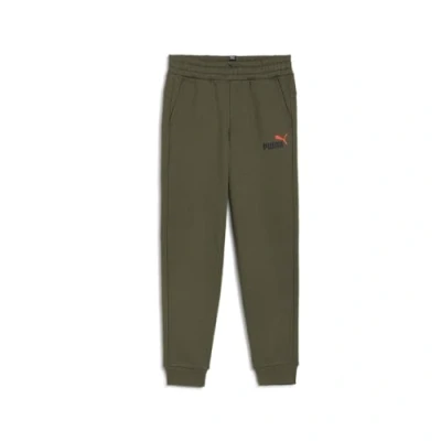 Afbeelding van Puma ESSENTIALS+ Twotone LOGO Trainings Trainingsbroek voor kinderen, Maat: 116, Dark olive