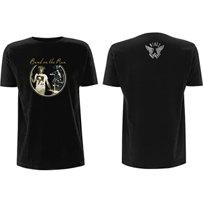 Afbeelding van Paul McCartney Wings Band On The Run Heren T shirt S Zwart
