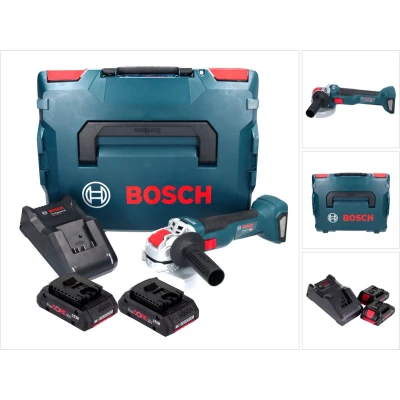 Afbeelding van Bosch GWX 18V 10 Professionele accu haakse slijper 18 V 125 mm X LOCK Brushless + 2x ProCORE 4.0 Ah lader L Boxx
