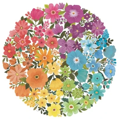 Image de Puzzle rond 500 pièces Ravensburger Fleurs Circle of Colors