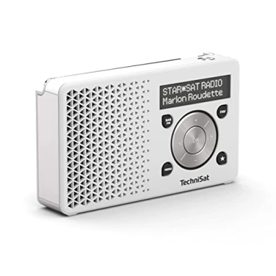 Afbeelding van TechniSat DigitRadio 1 draagbare radio Dab+ met accu (Dab, FM, luidspreker, hoofdtelefoonaansluiting, favorietengeheugen, OLED display, klein, watt RMS) zilverkleurig