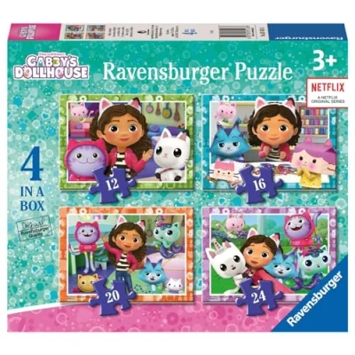 Afbeelding van Ravensburger Gabby&#039;s Poppenhuis Legpuzzel 4in1