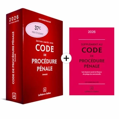 Afbeelding van CODE DE PROCEDURE PENALE 2026 ANNOTE (ED.LIMITEE)