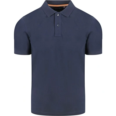 Afbeelding van Suitable Cas Polo Navy maat L heren met Modern fit Pasvorm Duurzaam Herenkleding Poloshirt