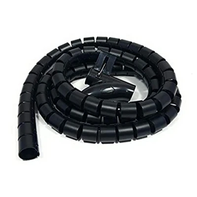 Afbeelding van Bambelaa! Flexibele kunststof kabelgoot in te korten, 1,5 m, 3 m diameter, 20 mm zwart, x