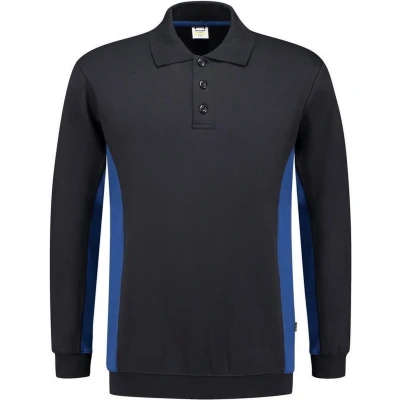 Afbeelding van Tricorp 302003 Polosweater Bicolor Marineblauw/Koningsblauw