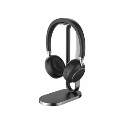 Image de Yealink BH76 Teams Micro casque sur oreille Bluetooth sans fil Suppresseur de bruit actif USB A via adaptateur noir avec support chargement