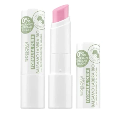 Afbeelding van Deborah Milano Biologische lippenbalsem pure formule Light Rose nr. 3 SPF 10, cruelty free veganistisch, 100% natuurlijke oorsprong