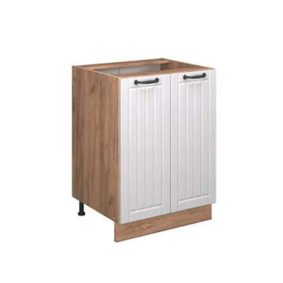 Afbeelding van Vicco Fame Line Keukenonderkast wit landhuis 60 cm zonder werkblad