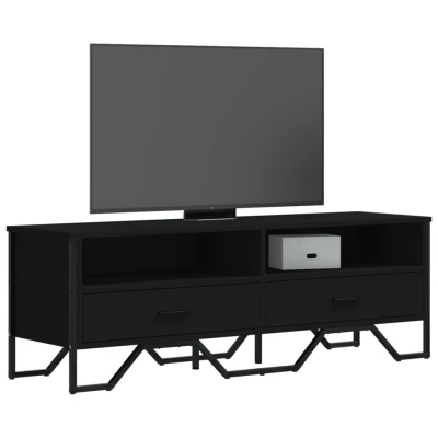 Afbeelding van Tv meubel 122x34x41 cm bewerkt hout zwart