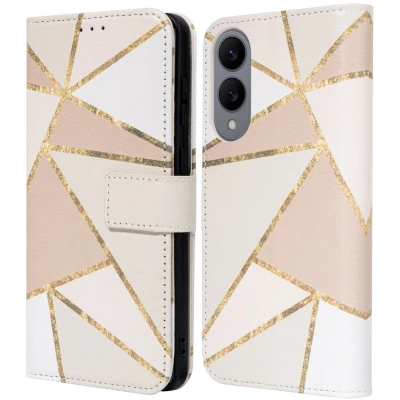 Afbeelding van imoshion Design Bookcase voor de Samsung Galaxy S25 Edge Beige Graphic