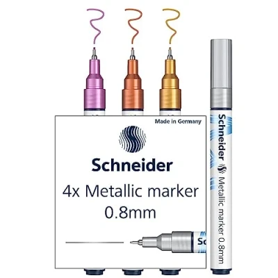 Afbeelding van Schneider metallic marker Paint it 010 0.8mm 4 stuks S ML01011501