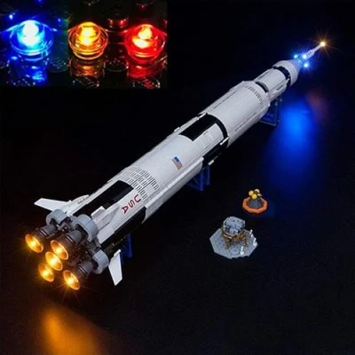Afbeelding van USB LED verlichtingsset voor Lego Rocket 21309 NASA Apollo Saturn V model niet inbegrepen