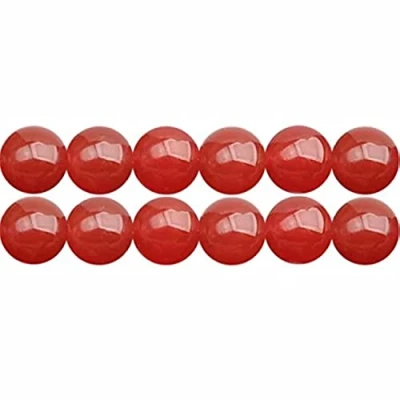 Afbeelding van Ronde Carneool kralen, 8 mm, natuursteen, sierstenen, lengte 38 cm, ca. 46 stuks