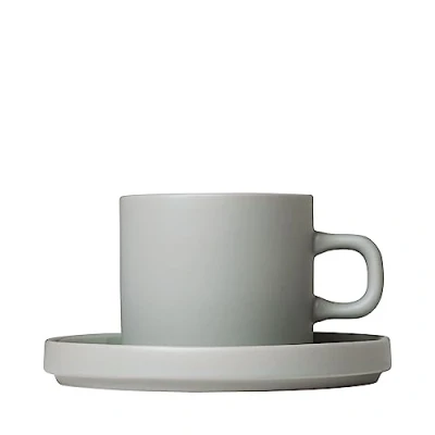 Afbeelding van Blomus Mio set/2 koffiekop + schotel mirage grey