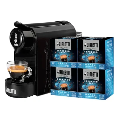 Afbeelding van Bialetti Gioia, Espressomachine voor aluminium capsules, inclusief 64 Fulziona uitsluitend met zwart