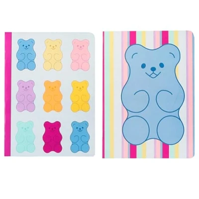 Afbeelding van Kangaro schriften B&#039;LOG SWEET CANDY formaat A5 met lijn 2 stuks aarbeiengeur AN 122664 A