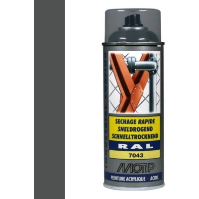 Afbeelding van Motip industrial acryllak hoogglans RAL 7043 verkeersgrijs 400 ml