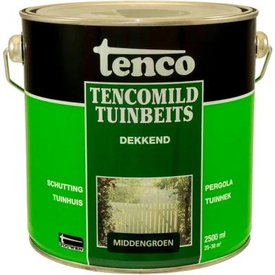 Afbeelding van Tenco Tencomild Tuinbeits Dekkend 2,5 ltr middengroen Buiten onderhoud