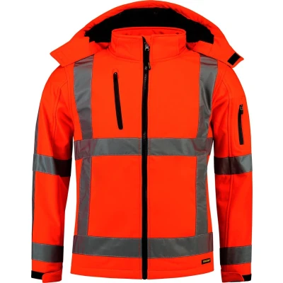 Afbeelding van Tricorp Hi Vis Softshell Jas RWS 403003 Oranje Maat XL