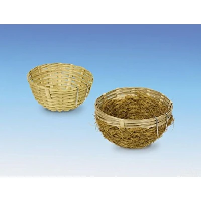 Afbeelding van Nobby bamboe nest met kokosvezel 13 x 6 cm 2 ST