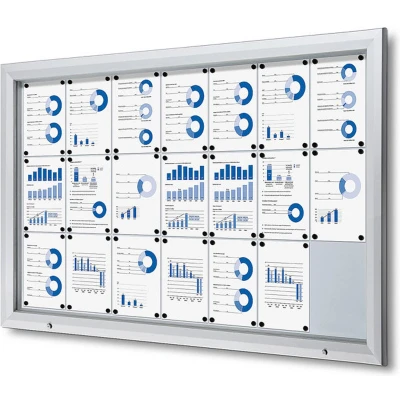 Afbeelding van Vergrendelbaar Notitiebord Outdoor SCT met Gasveer 21 X A4 Syna SCT21XA4PH Horeca &amp; Professioneel