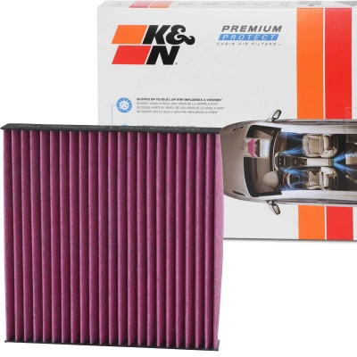 Afbeelding van K&amp;N Filters DVF5049 Interieurfilter Carbon filter 180mm 28mm Vierkant SUZUKI: SWIFT 3, 4, Baleno II Hatchback, HONDA: Jazz 2, TOYOTA: GT86 Coupe