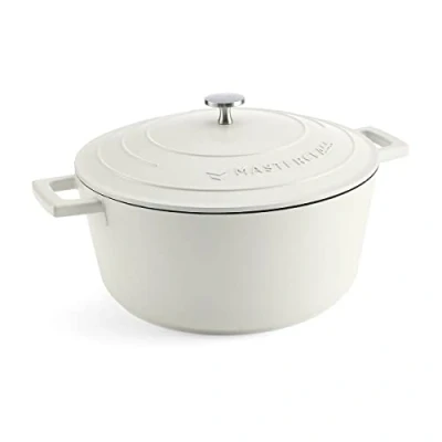 Afbeelding van Braadpan, 28cm 5 L Creme Lichtgewicht Levenslange garantie Geschikt voor inductie MasterClass