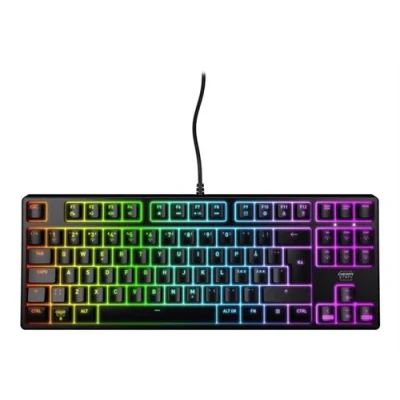 Image de CHERRY XTRFY K4V2 Clavier RGB 80% TKL backlit USB QWERTY Pan Nordic commutateur : MX2A Red noir