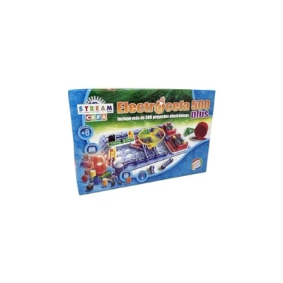 Afbeelding van Cefa Toys Electrocefa 500 Plus, educatief spel, bevat stroomcircuits en projecten, met geluid, lampen alarmen, geschikt voor kinderen vanaf 8 jaar