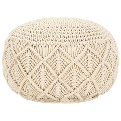 Image de vidaXL Pouf fait à la main en macramé 45 x 30 cm Coton248090