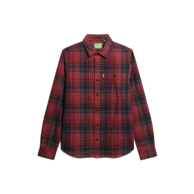 Afbeelding van Superdry Lichte jas, Heren, Maat: Large, Boseman check red