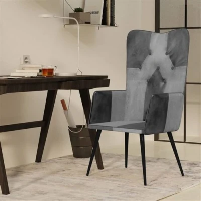 Afbeelding van Fauteuil echt leer grijs