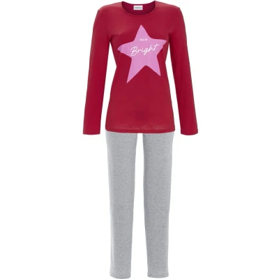 Afbeelding van Kerst pyjama ster Ringella Rood Maat 42