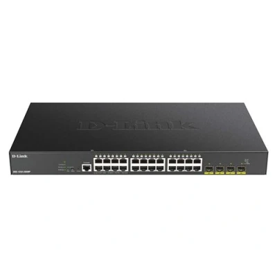 Image de D Link DGS 1250 28XMP Commutateur L3 Lite intelligent 24 x 10/100/1000 (PoE) + 4 10 Gigabit SFP+ Montable sur rack PoE (370 W)