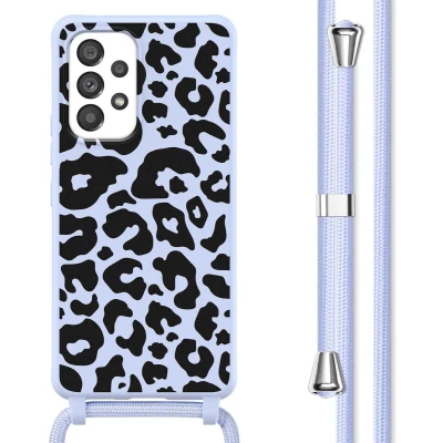 Afbeelding van imoshion hoesje Geschikt voor Samsung Galaxy A53 met koord Siliconen design Meerkleurig / Animal Lila