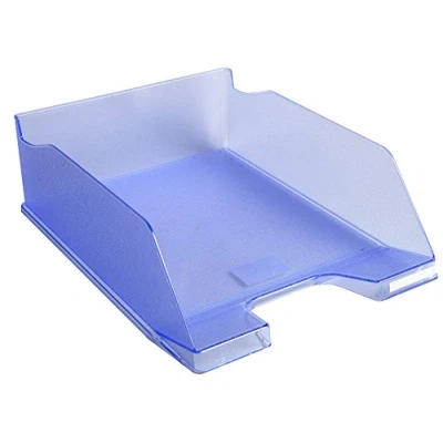 Afbeelding van Exacompta Ref. 11510D set van 4 COMBO MAXI brievenbakjes afmetingen: 34,7x25,5x10,3 cm voor documenten in A+ formaat kleur doorschijnend ijsblauw capaciteit 750 vel