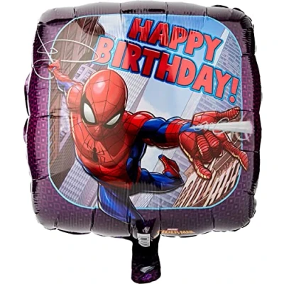 Image de Hélium ballon spiderman joyeux anniversaire par unité