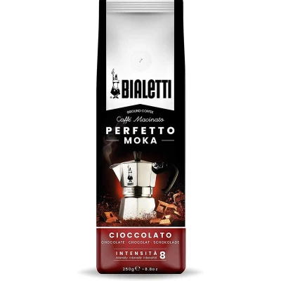 Afbeelding van Bialetti Perfetto Moka Cioccolato (chocolade) gemalen koffie 250gr