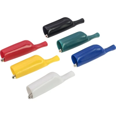Afbeelding van VOLTCRAFT MSK 106 Krokodillenklemmenset Steekaansluiting 2 mm Rood, Zwart, Geel, Blauw, Groen, Wit