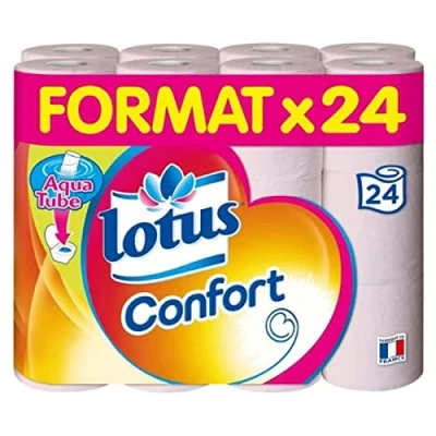 Afbeelding van Lotus Comfort Toiletpapier, 2 lagen, 24 rollen, roze
