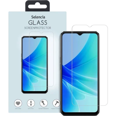 Afbeelding van Selencia Screenprotector Geschikt voor Oppo A78 / A77 A57s A57 Tempered Glass Gehard Glas