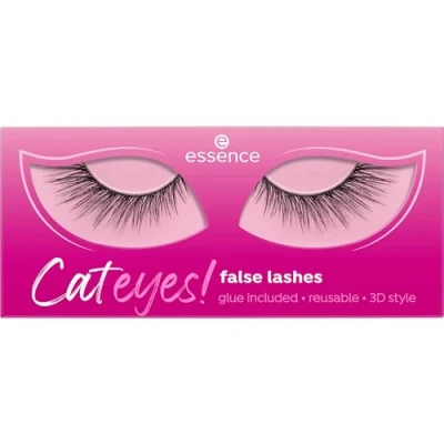 Image de Essence Cosmetics Cateyes False Lashes Faux Cils, Longue Durée, Effet Volume Extrême, Résultat Rapide 1Pair